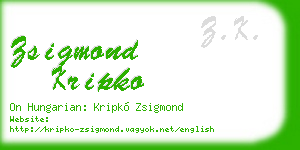 zsigmond kripko business card